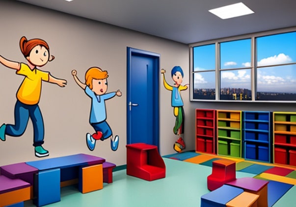 education school wall painting